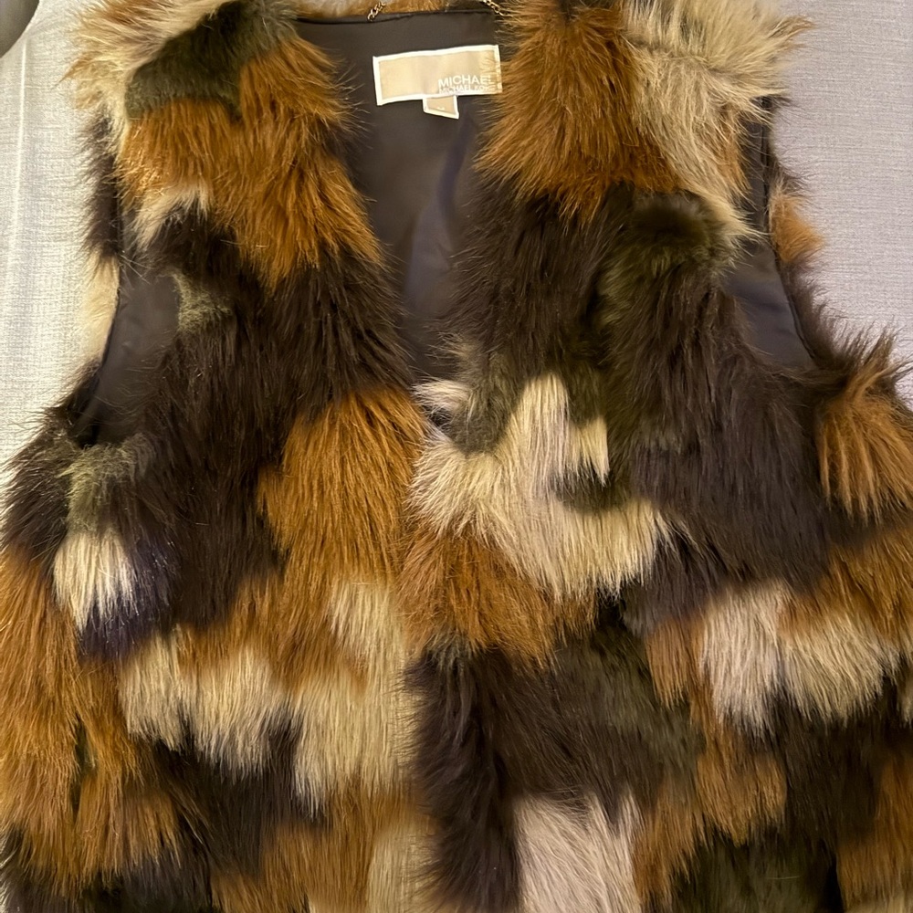 MICHAEL Michael Kors Brown Faux Fur Vest
